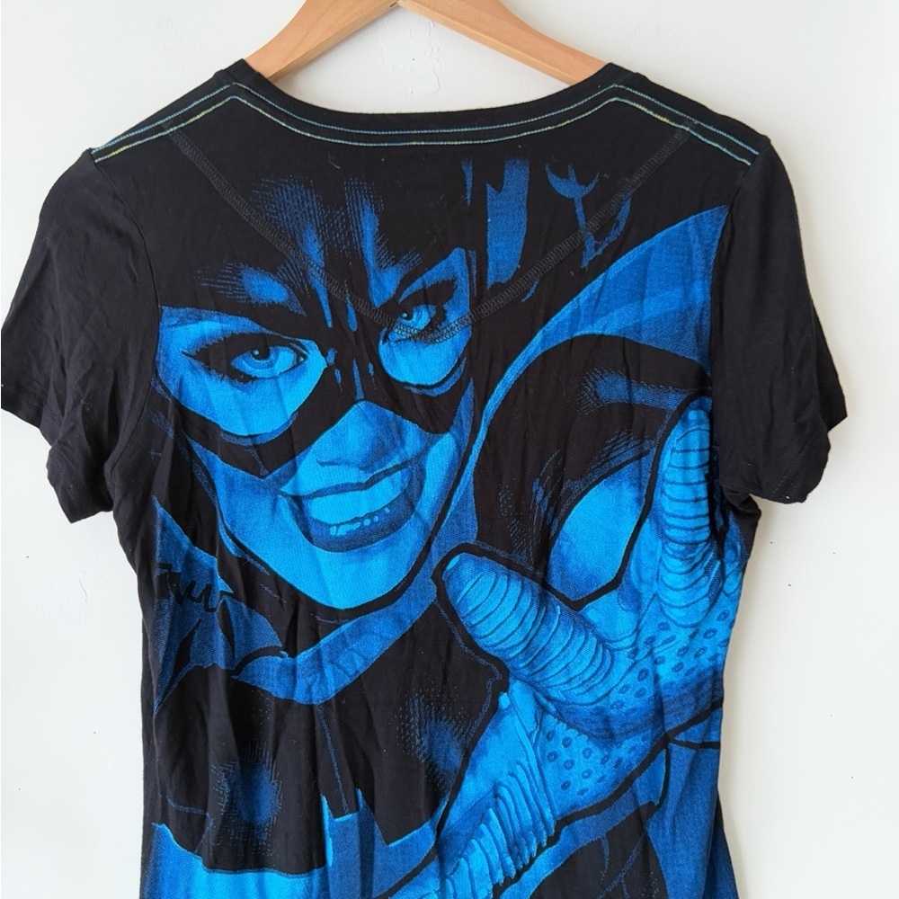 Lady Toon Comic Cat Woman Graphic Tee Rare Black XL Y2K VTG Streetwear Comicon - Picture 8 of 10